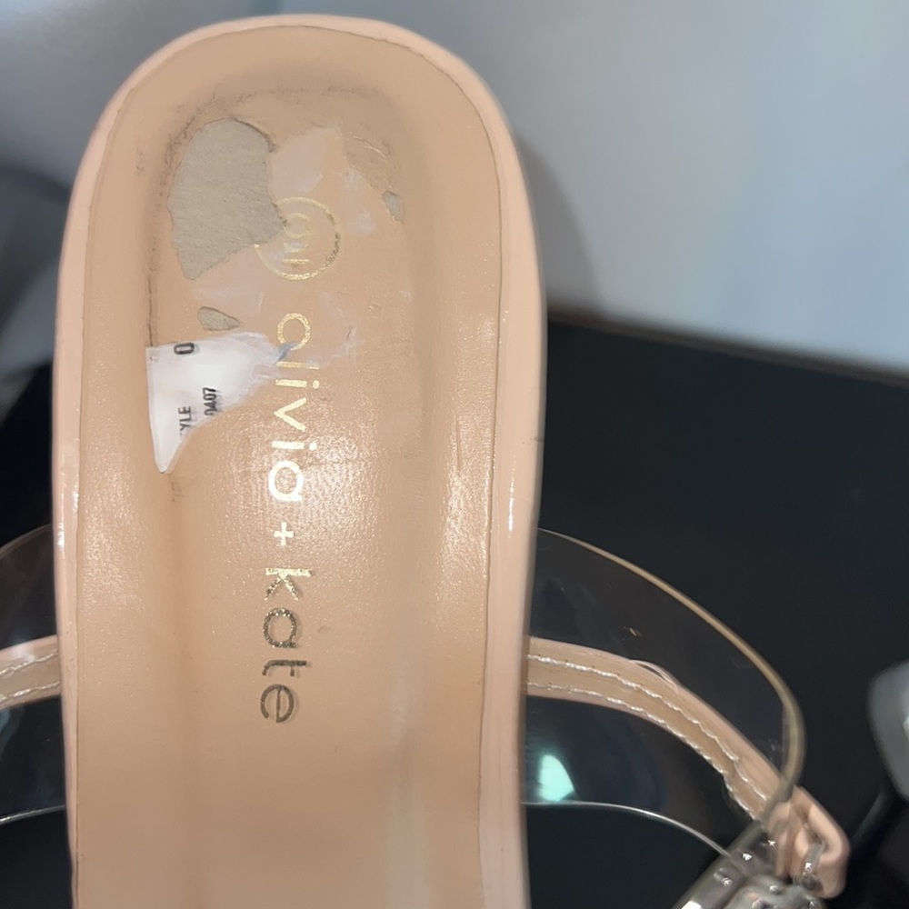 Olivia+Kate heels Jewel Clear Straps Sz 9 - Picture 7 of 10
